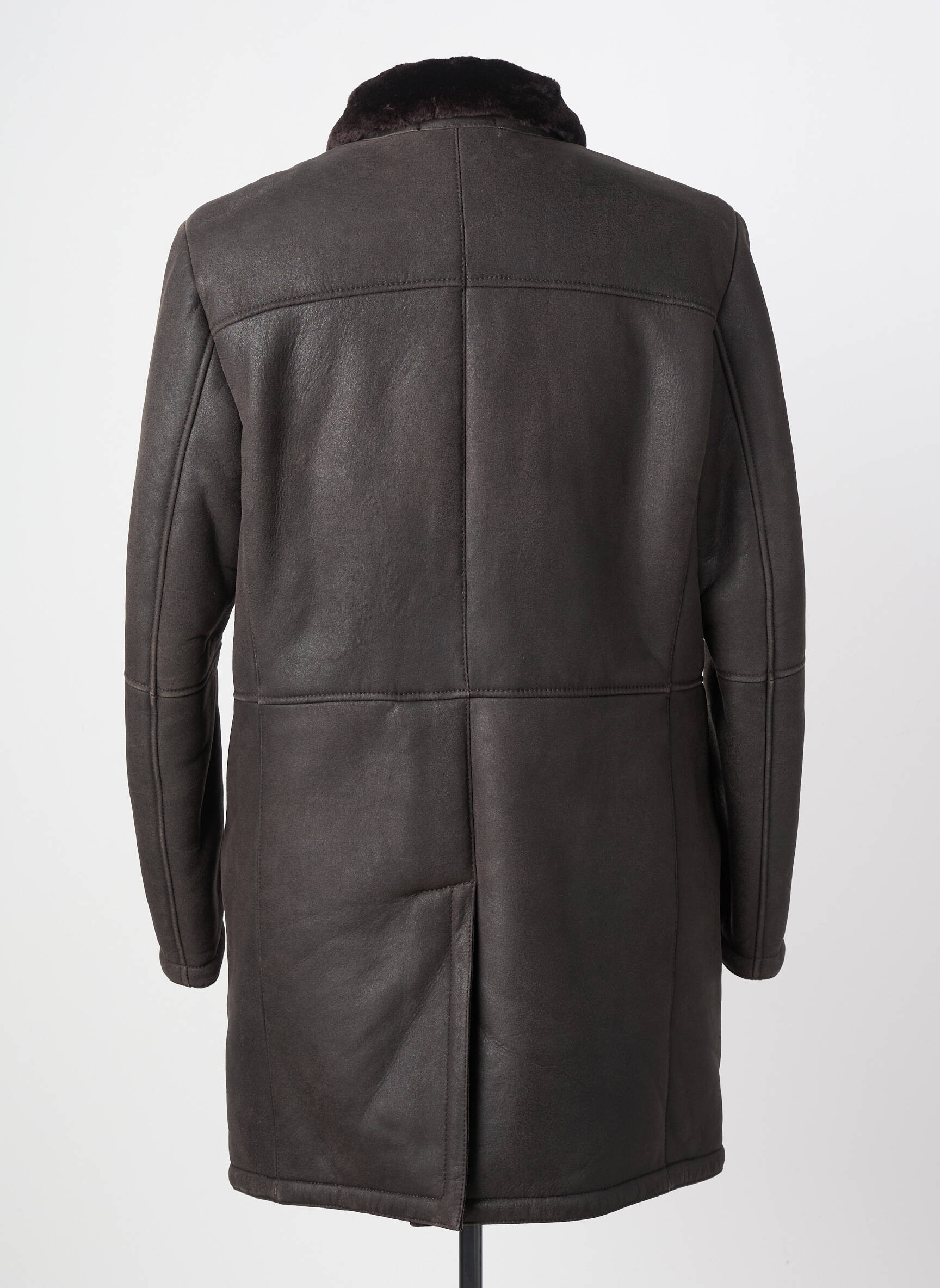 Manteau long fermeture boutonnée sur le devant sans capuche marron MARINI SILVANO homme