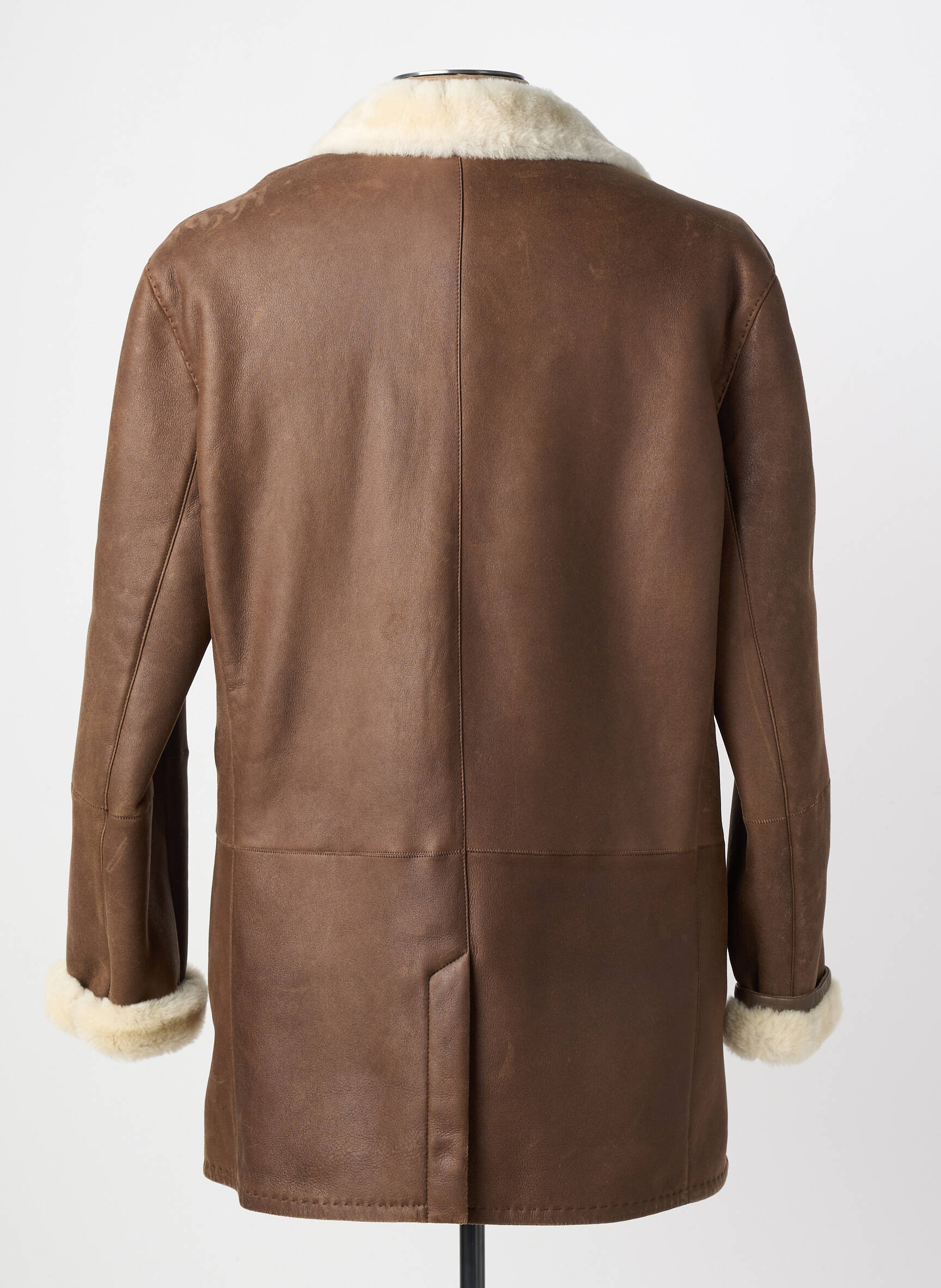 Manteau long fermeture boutonnée sur le devant sans capuche marron MARINI SILVANO homme