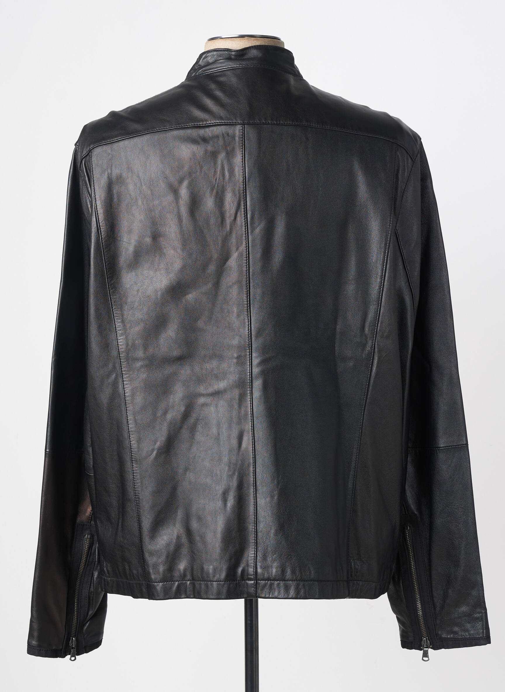 Veste en cuir poches noir JOHN VARVATOS homme