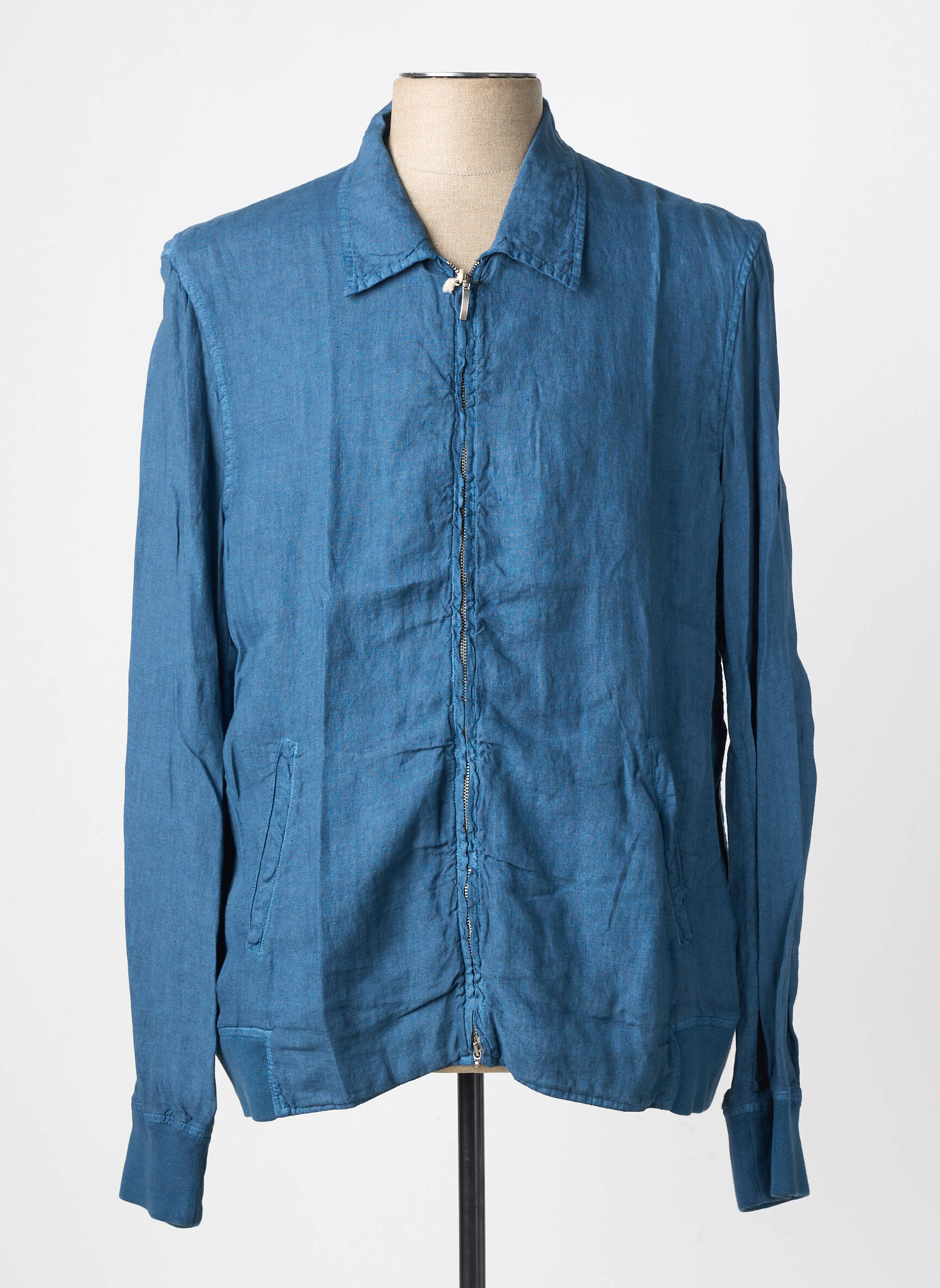Veste casual resserrée sur le bas bleu GRAN SASSO homme