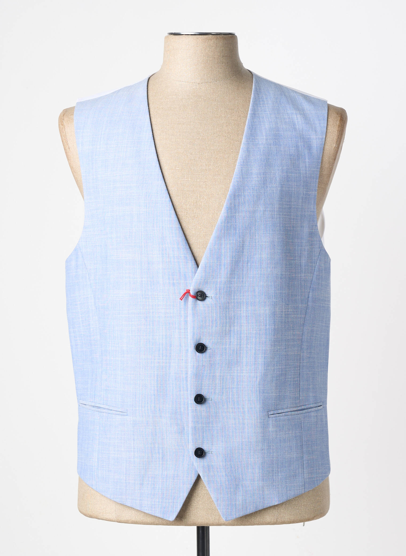 Gilet sans manche bi-matiére bleu HUGO BOSS homme