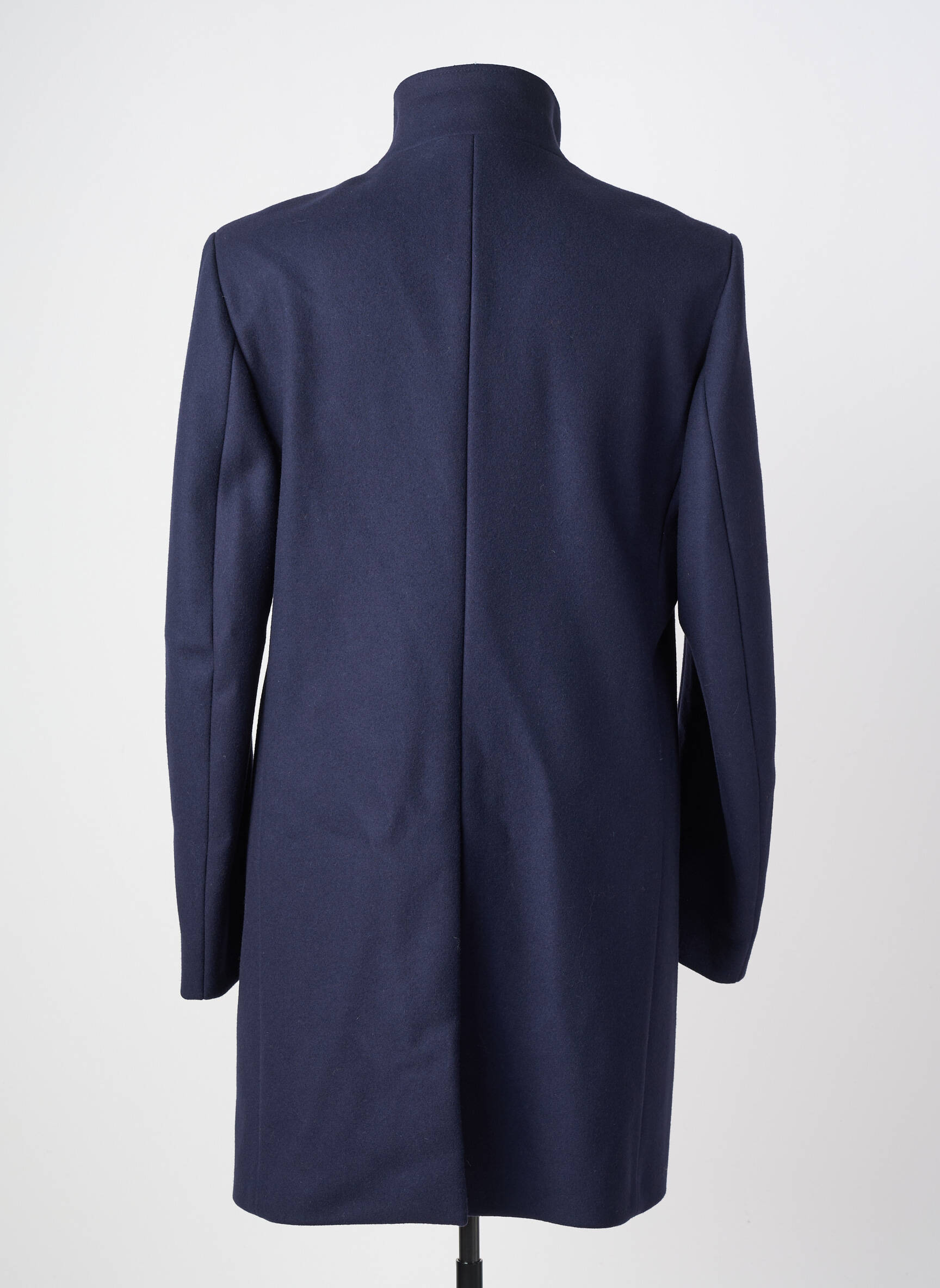 Manteau long fermeture boutonnée sur le devant sans capuche bleu KENZO homme