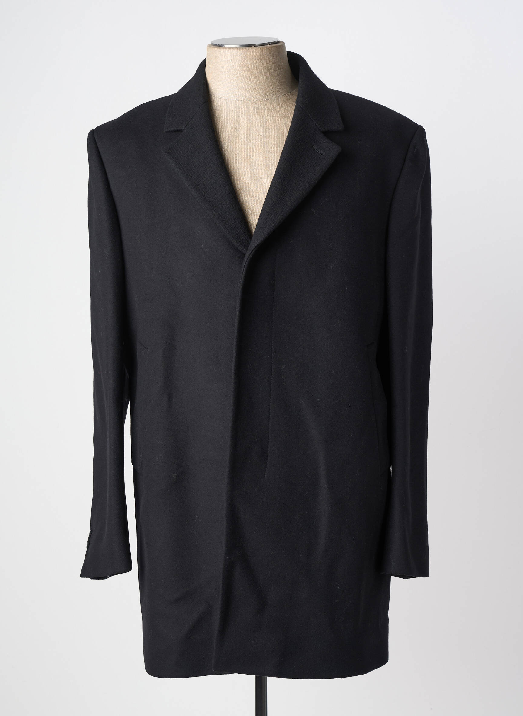 Manteau long epaulette sans capuche noir KENZO homme