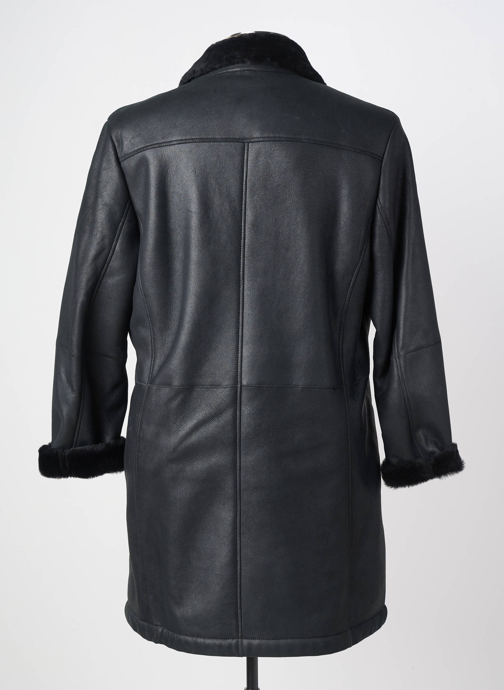Manteau long fermeture boutonnée sur le devant sans capuche noir MARINI SILVANO homme