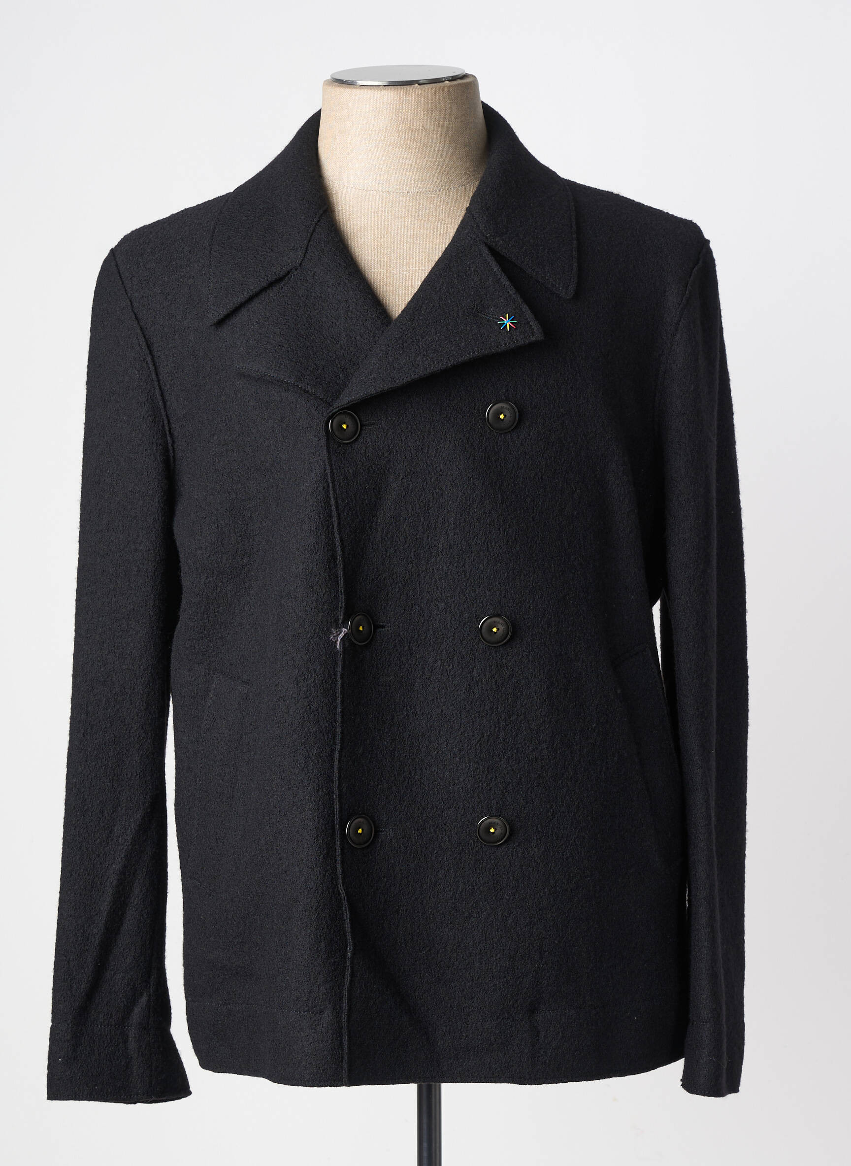Manteau court poches sans capuche noir MANUEL RITZ homme