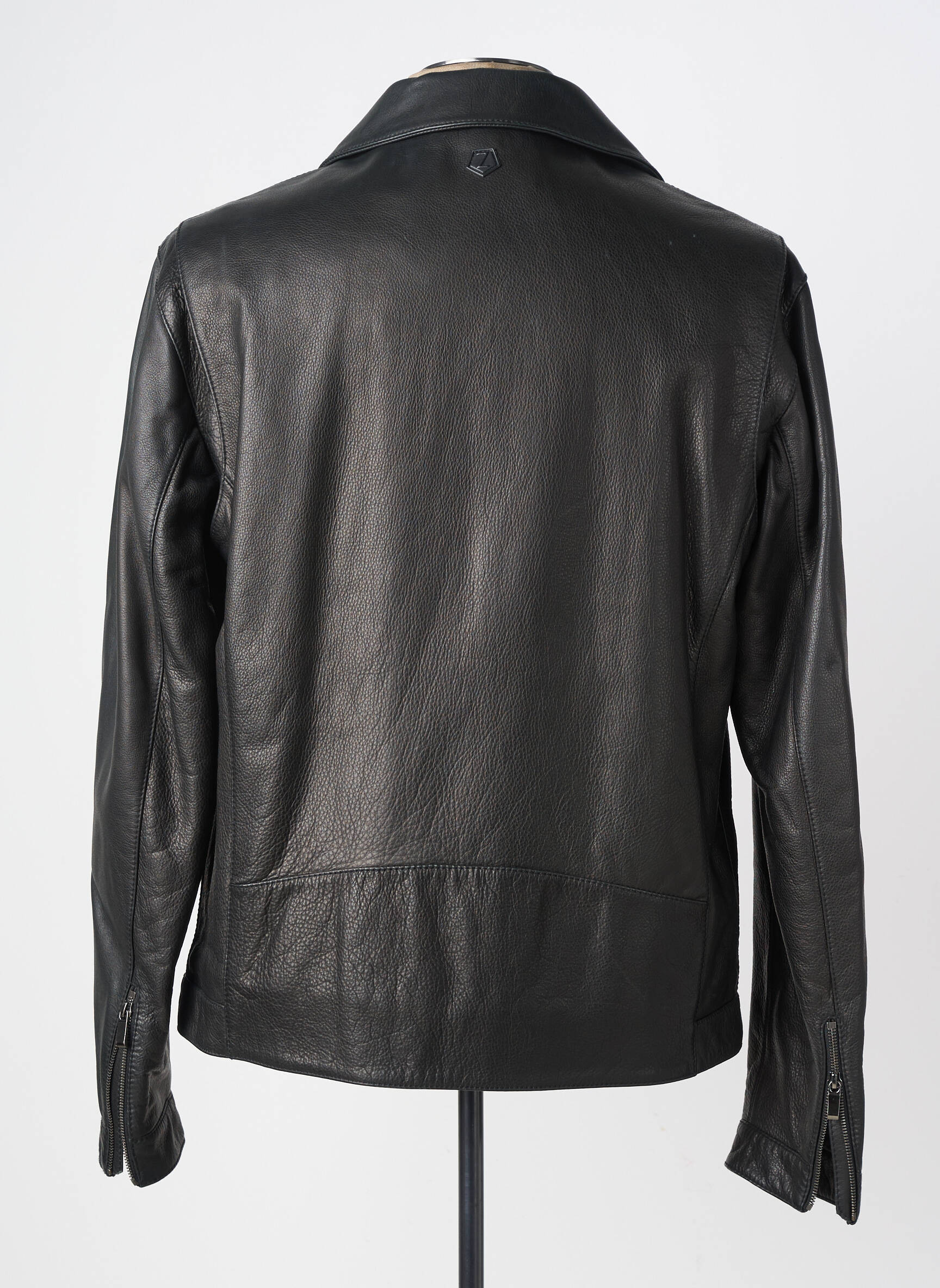 Veste en cuir poches noir Z ZEGNA homme