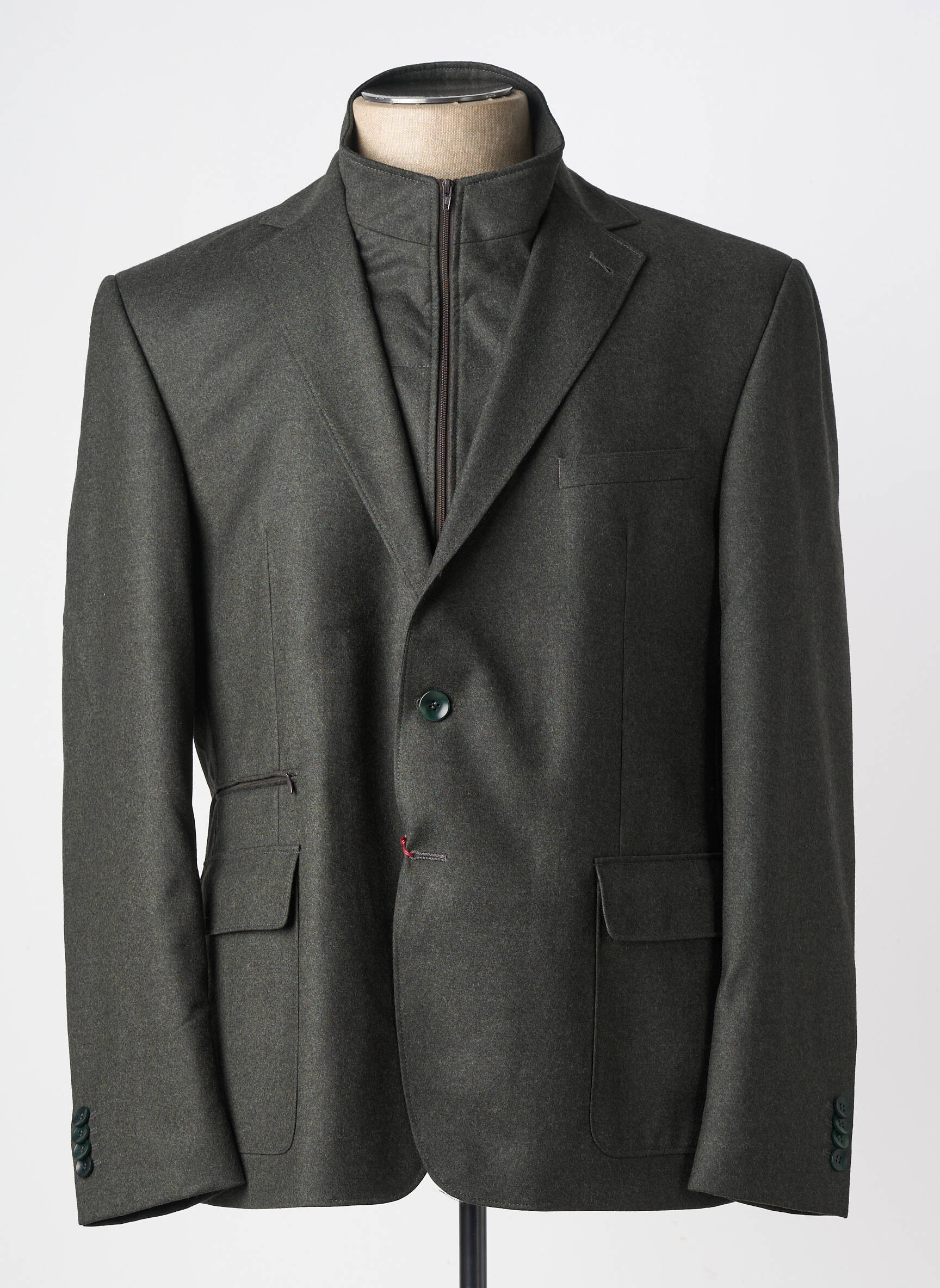 Blazer tissage chiné vert KEAN 45 homme