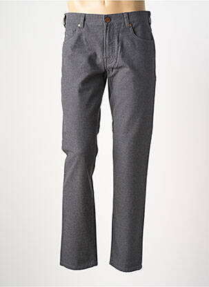 Pantalon slim fermeture zippée sous rabat boutonné gris MMX homme