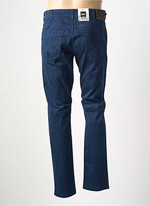 Pantalon slim fermeture zippée sous rabat boutonné bleu MMX homme