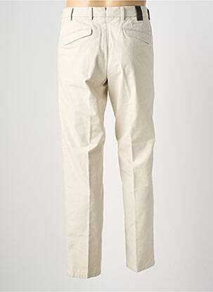 Pantalon slim fermeture zippée sous rabat boutonné beige MMX homme