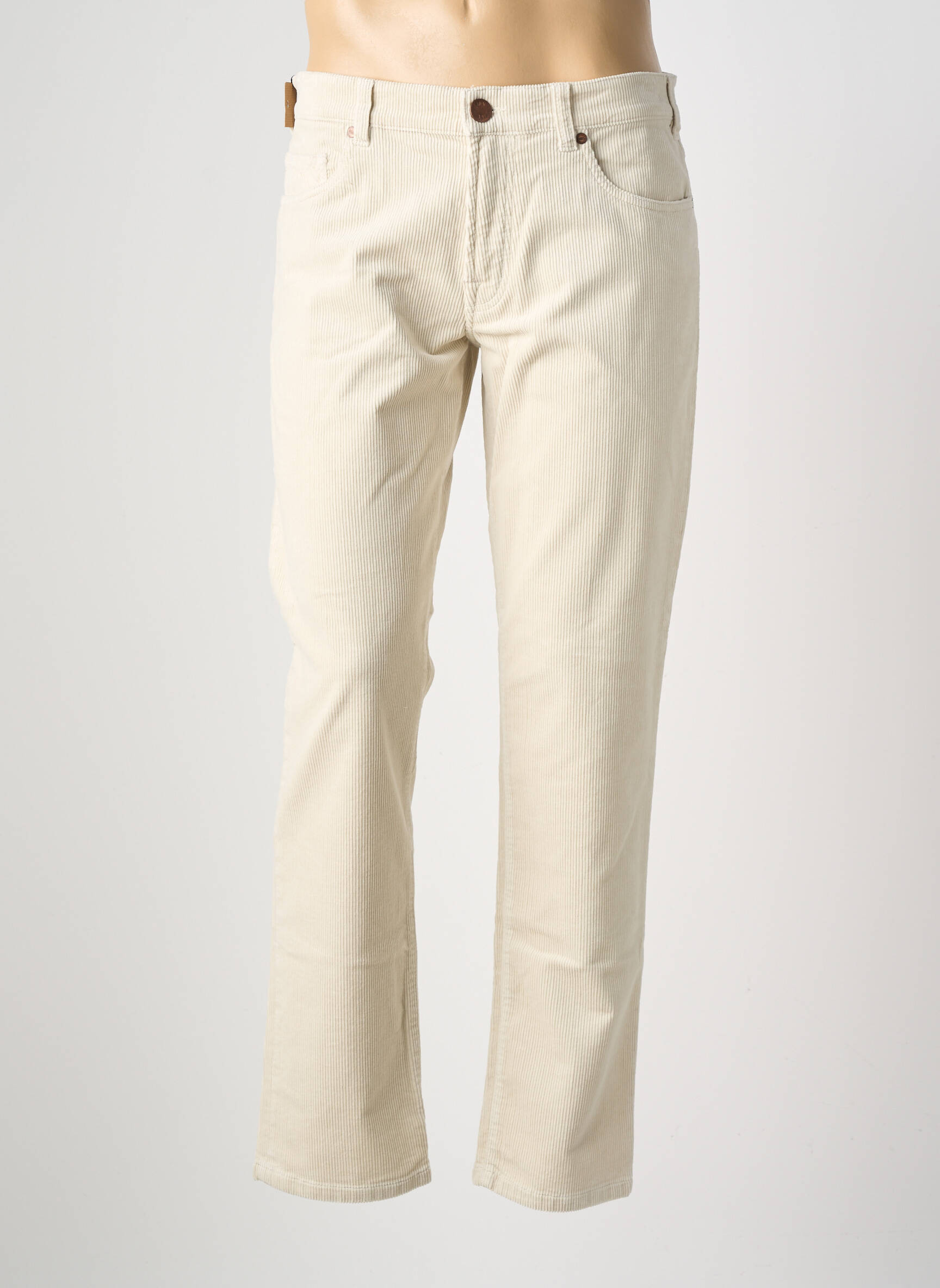 Pantalon droit coupe droite beige MMX homme
