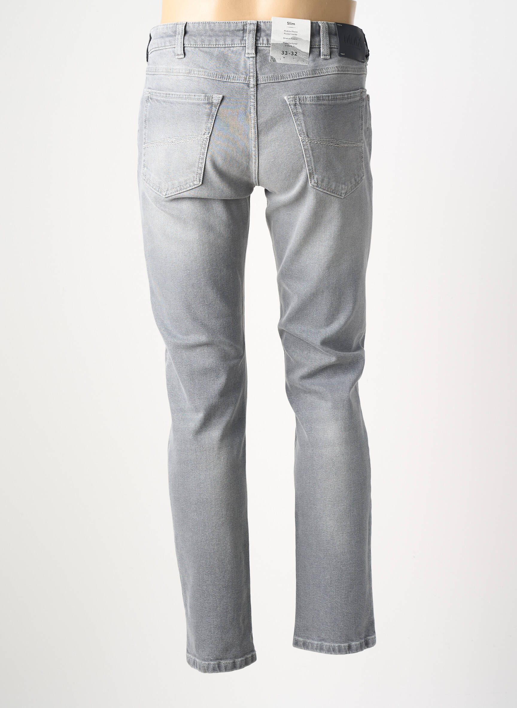Jeans coupe slim poches gris MMX homme