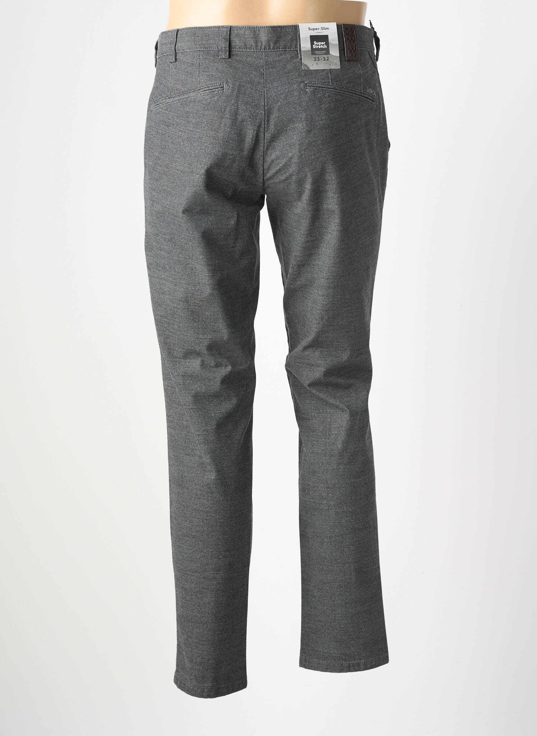 Pantalon droit coupe droite gris MMX homme