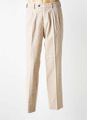Pantalon chino tissage chiné taille normale beige MMX homme