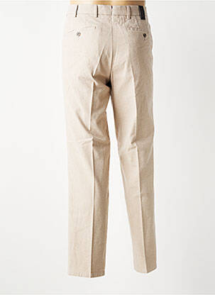 Pantalon chino tissage chiné taille normale beige MMX homme