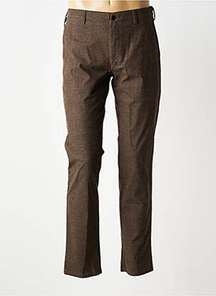 Pantalon chino tissage chiné taille normale marron MMX homme