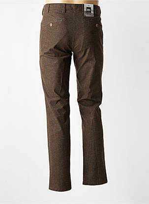 Pantalon chino tissage chiné taille normale marron MMX homme