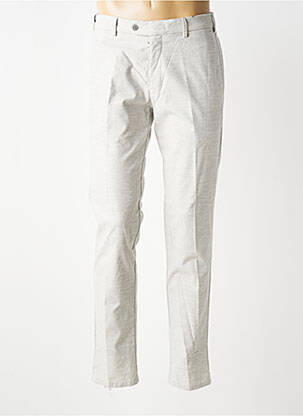 Pantalon chino tissage chiné taille normale beige MMX homme