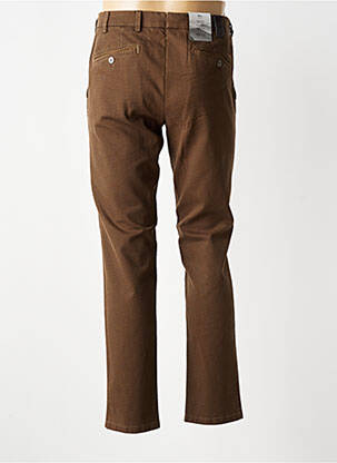 Pantalon chino tissage chiné taille normale marron MMX homme