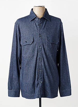 Chemise manches longues coupe cintrée bleu DESOTO homme