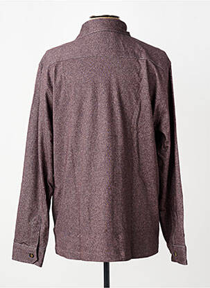 Chemise manches longues coupe cintrée marron DESOTO homme