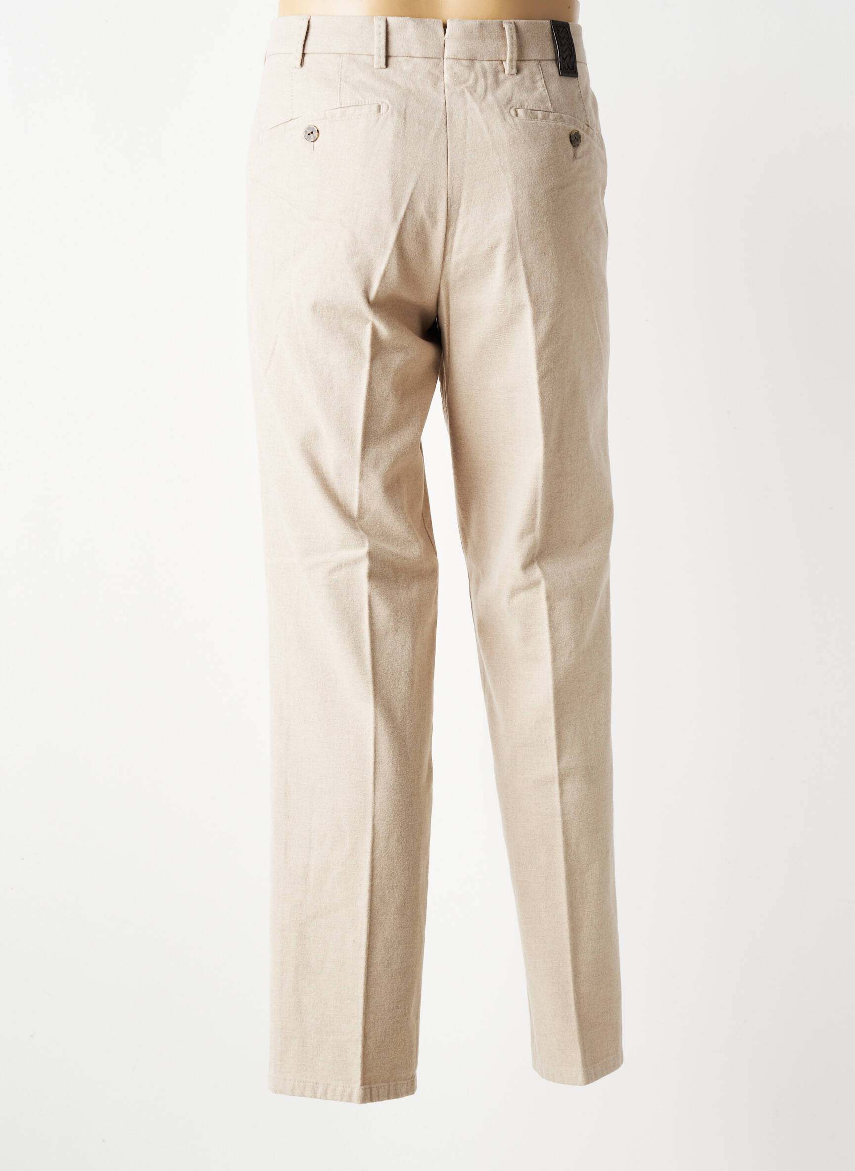 Pantalon chino tissage chiné taille normale beige MMX homme