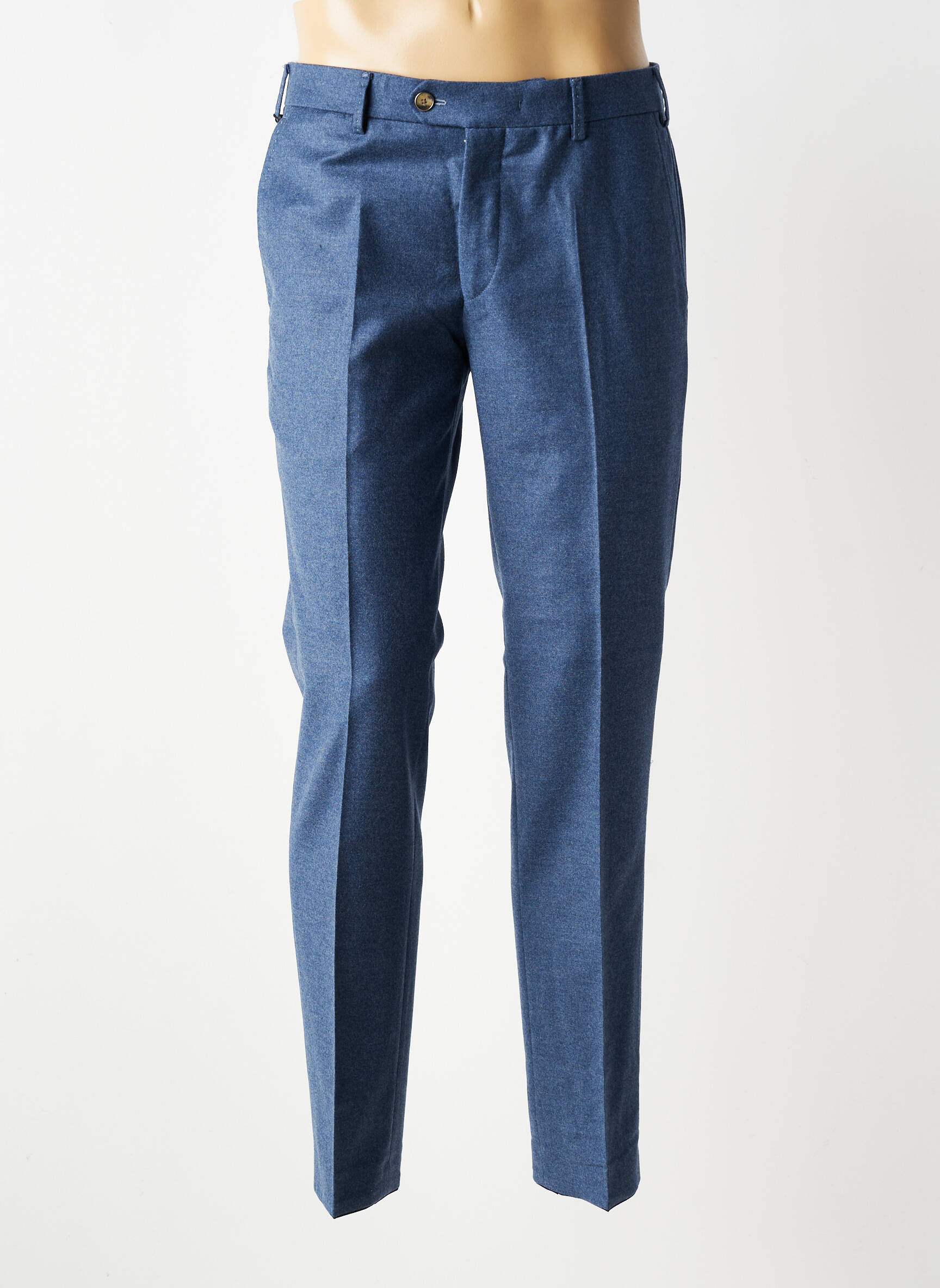 Pantalon chino tissage chiné taille normale bleu MMX homme