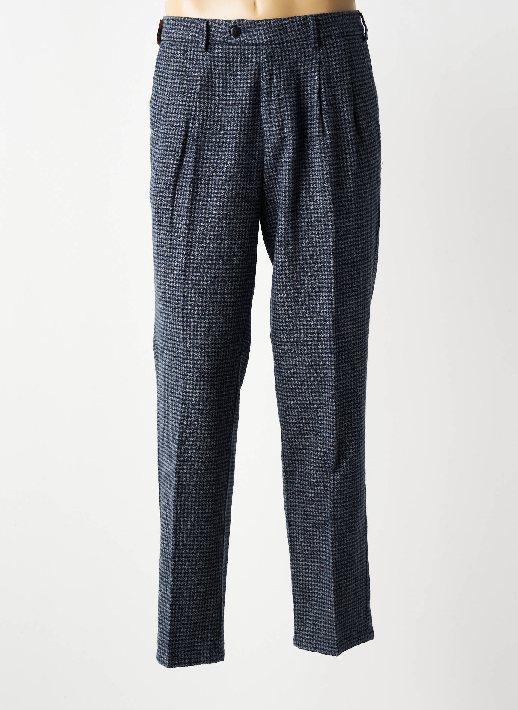 Pantalon chino tissage chiné taille normale bleu MMX homme