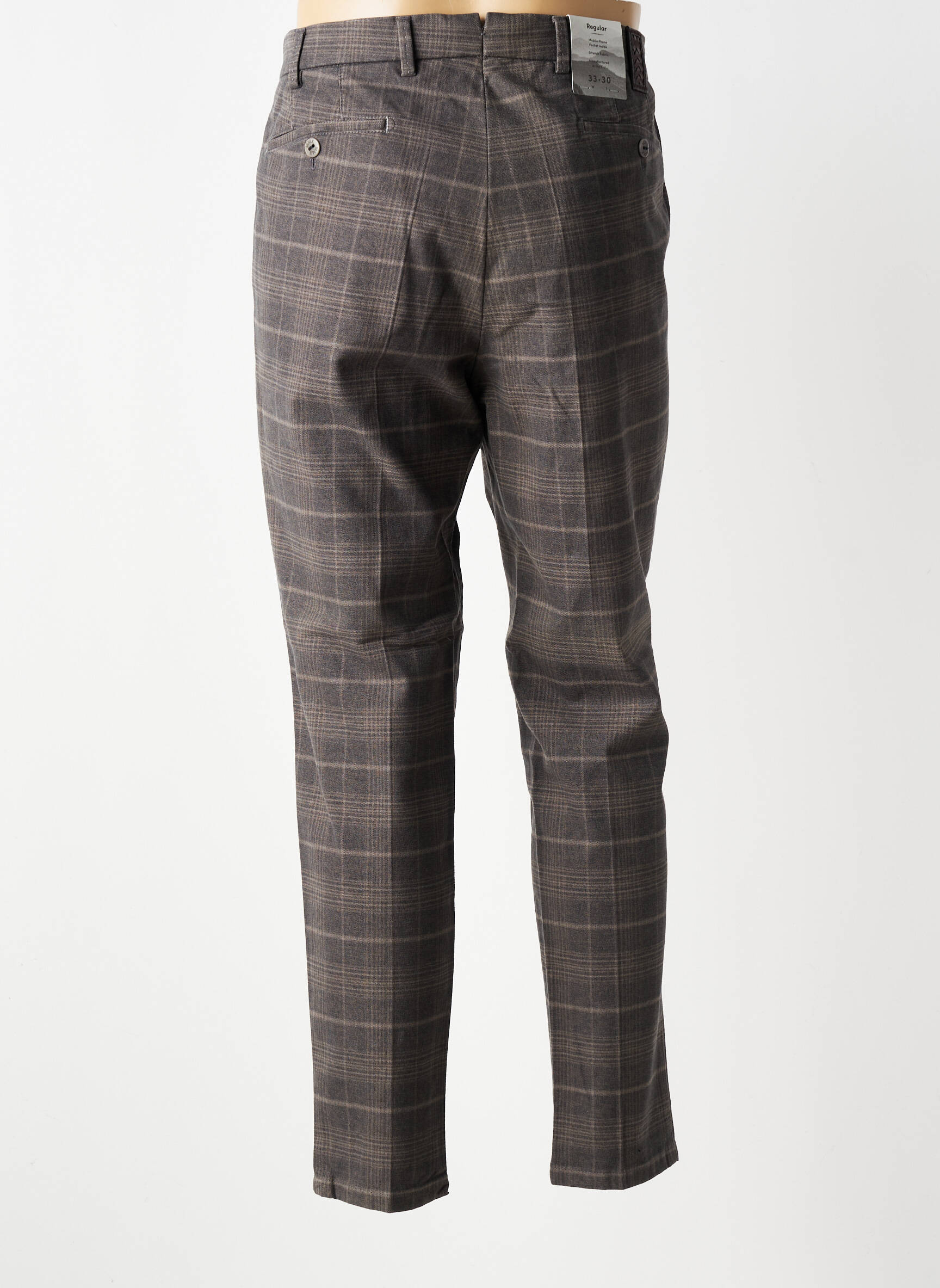 Pantalon chino bio taille normale gris MMX homme