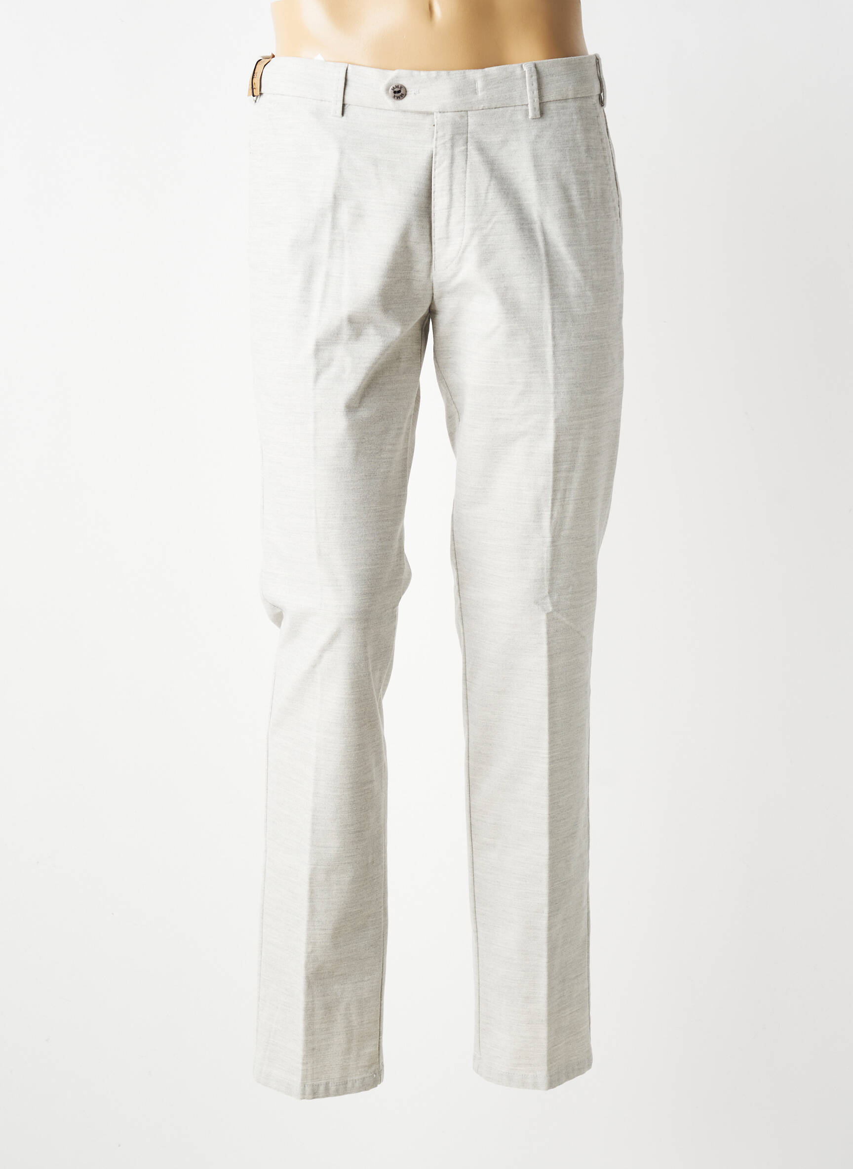 Pantalon chino tissage chiné taille normale beige MMX homme