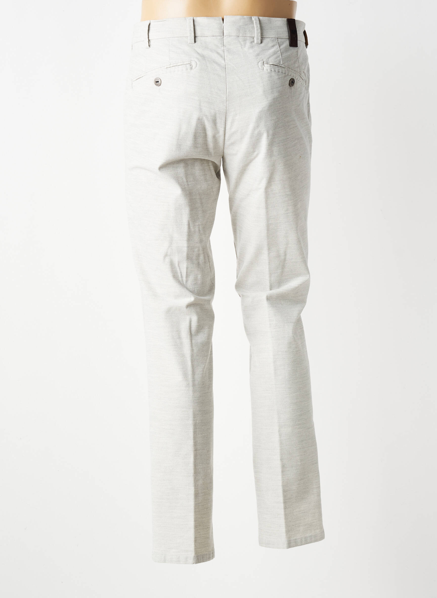 Pantalon chino tissage chiné taille normale beige MMX homme