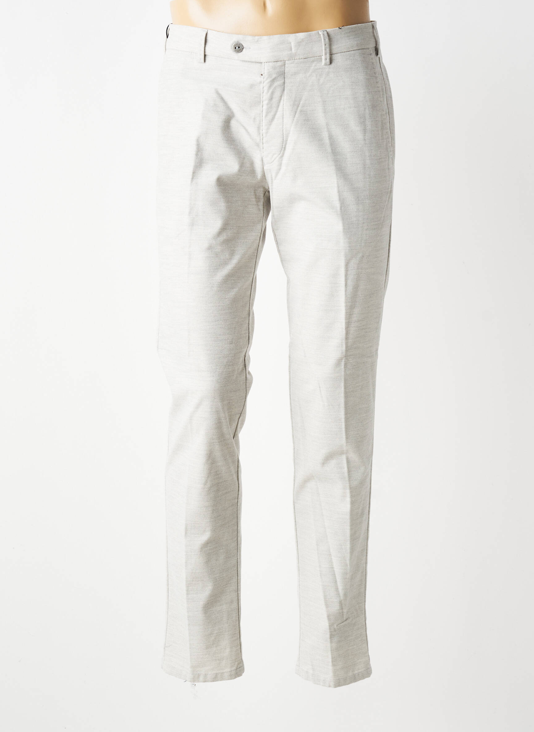 Pantalon chino tissage chiné taille normale beige MMX homme