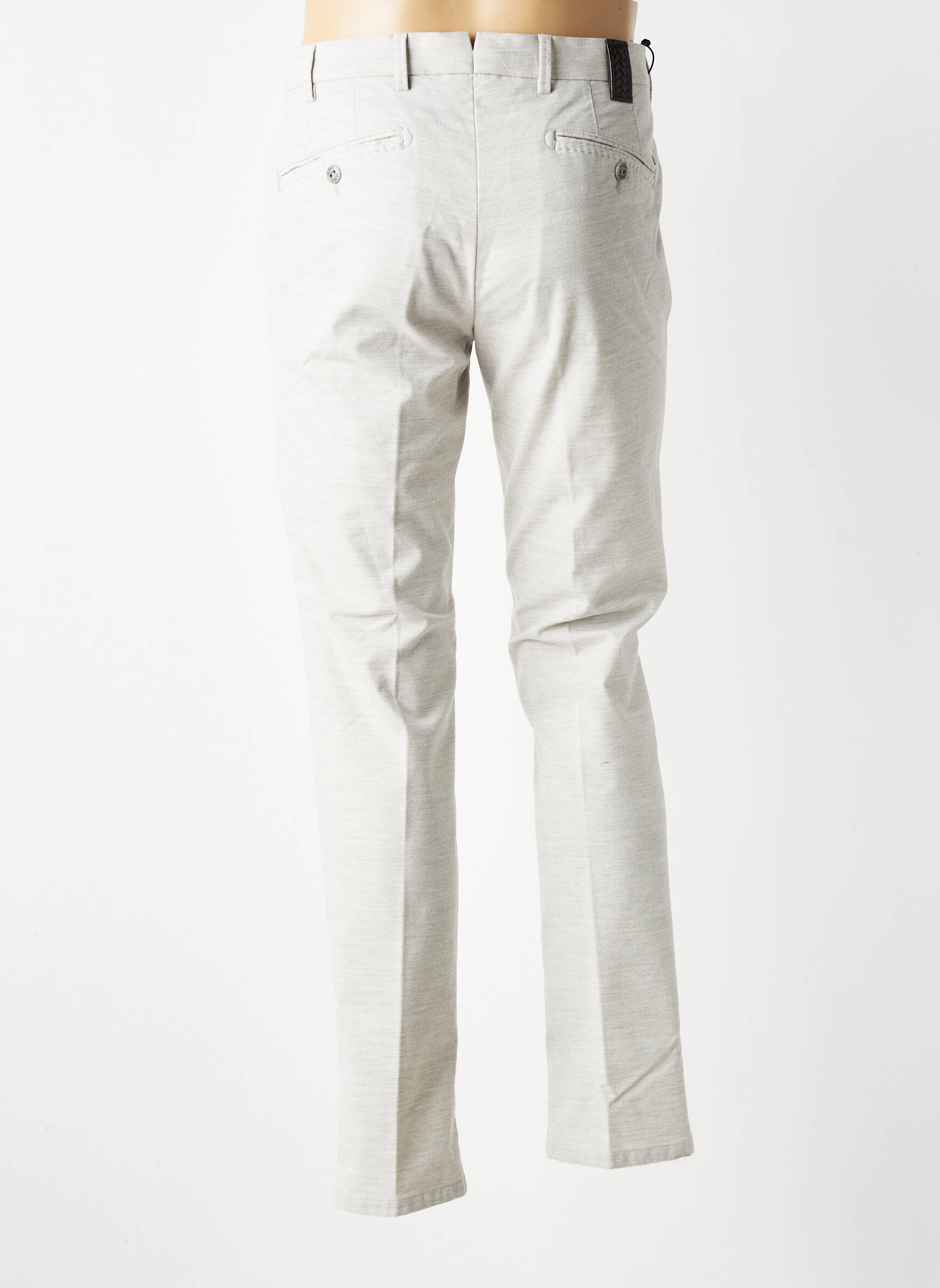 Pantalon chino tissage chiné taille normale beige MMX homme