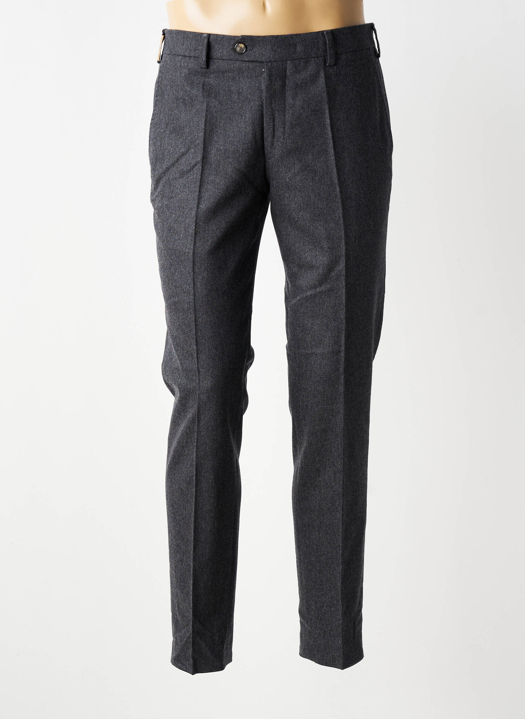 Pantalon chino tissage chiné taille normale gris MMX homme