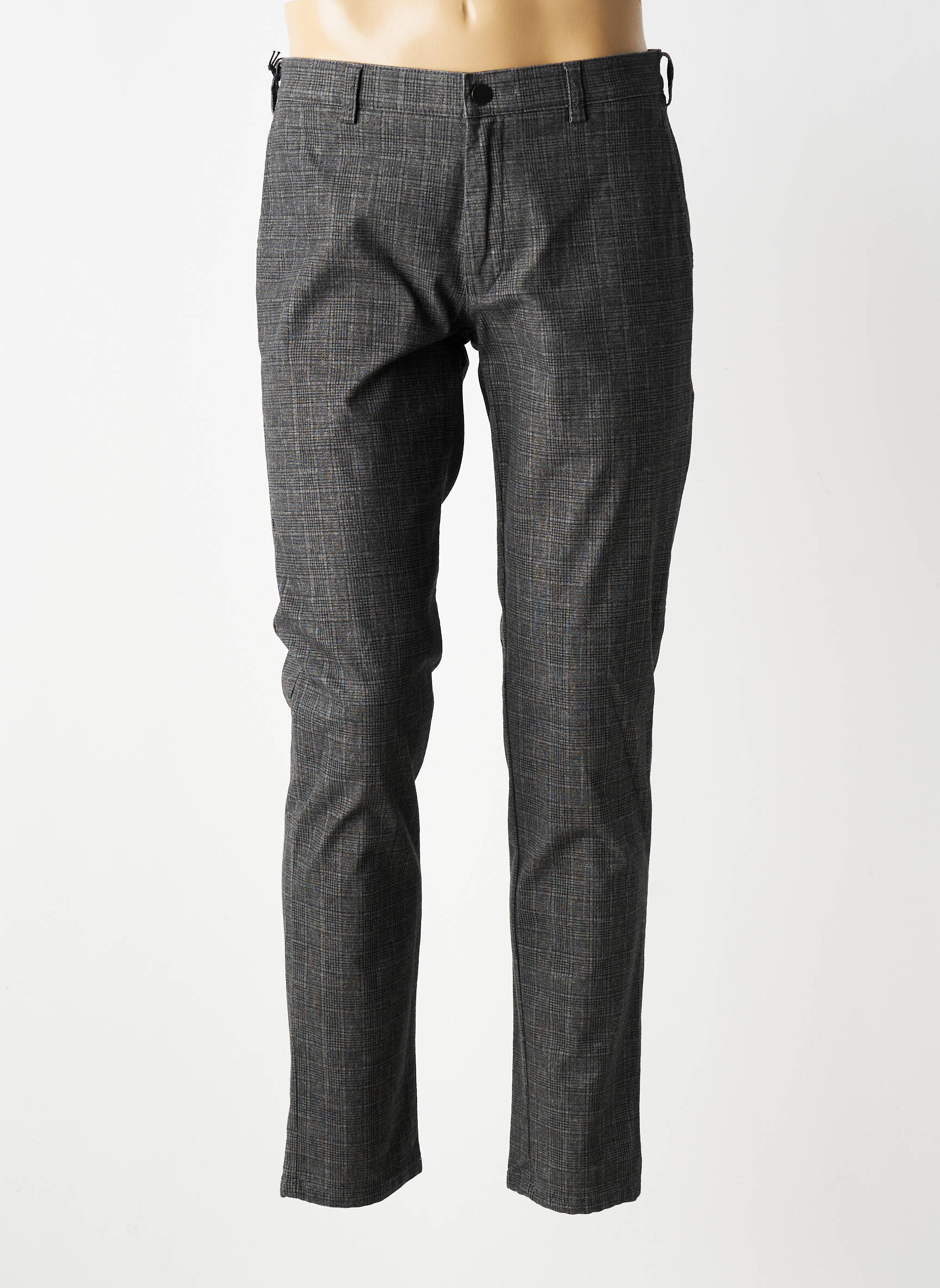 Pantalon chino tissage chiné taille normale gris MMX homme