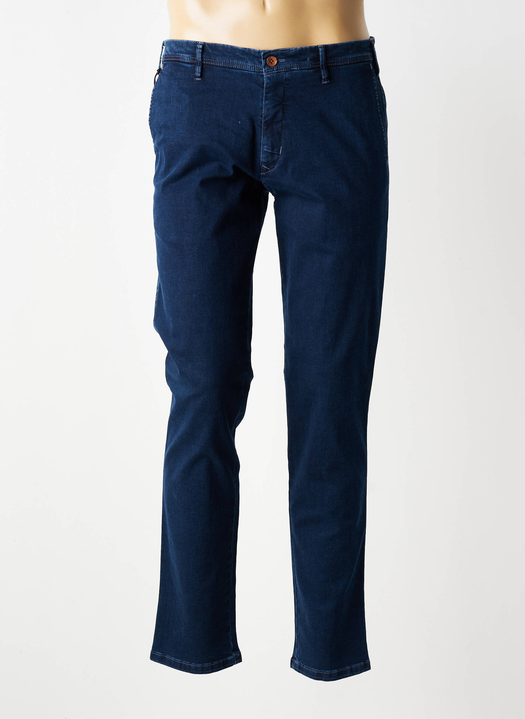 Pantalon chino stretch taille normale bleu MMX homme