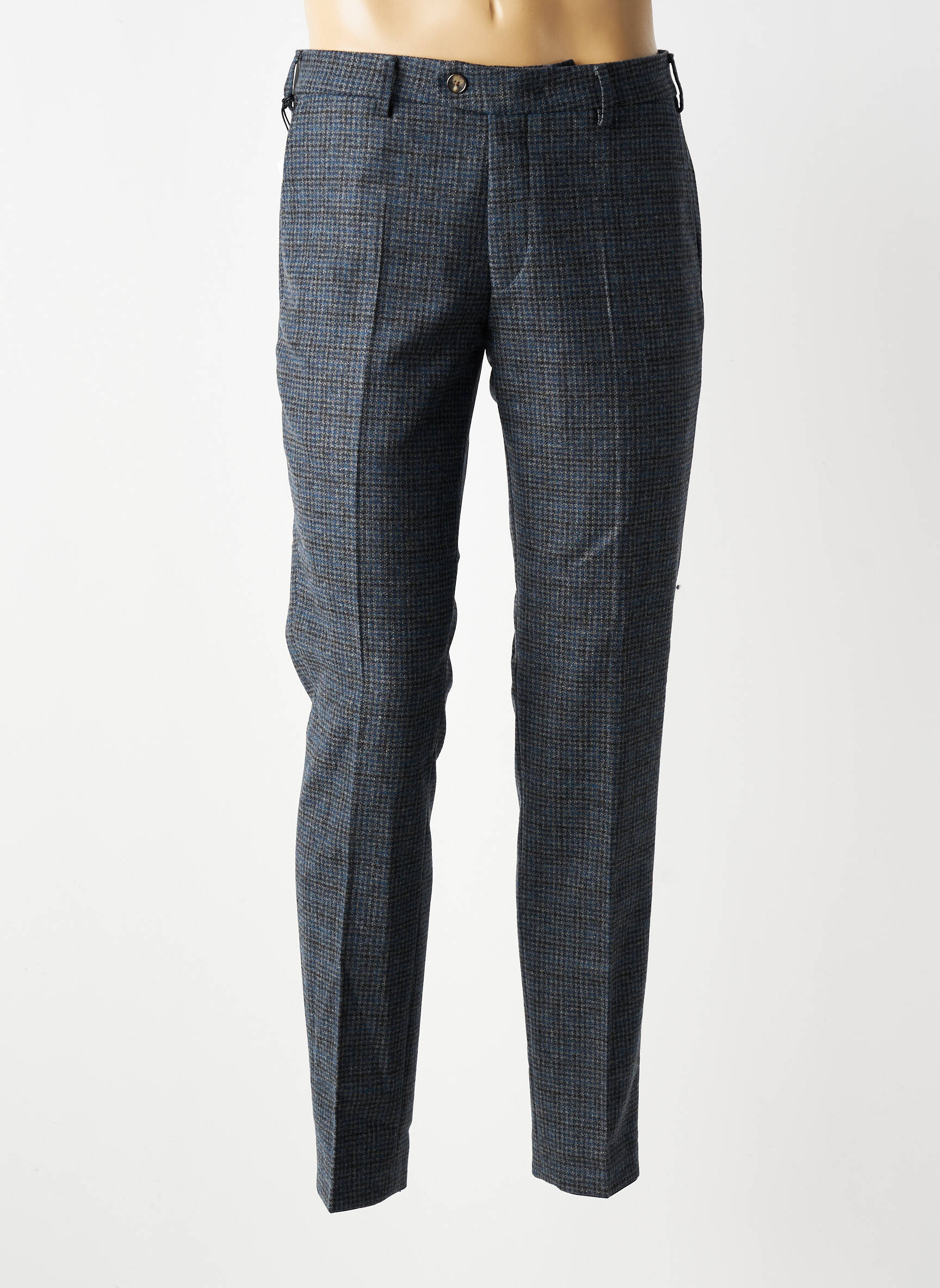 Pantalon chino tissage chiné taille normale bleu MMX homme