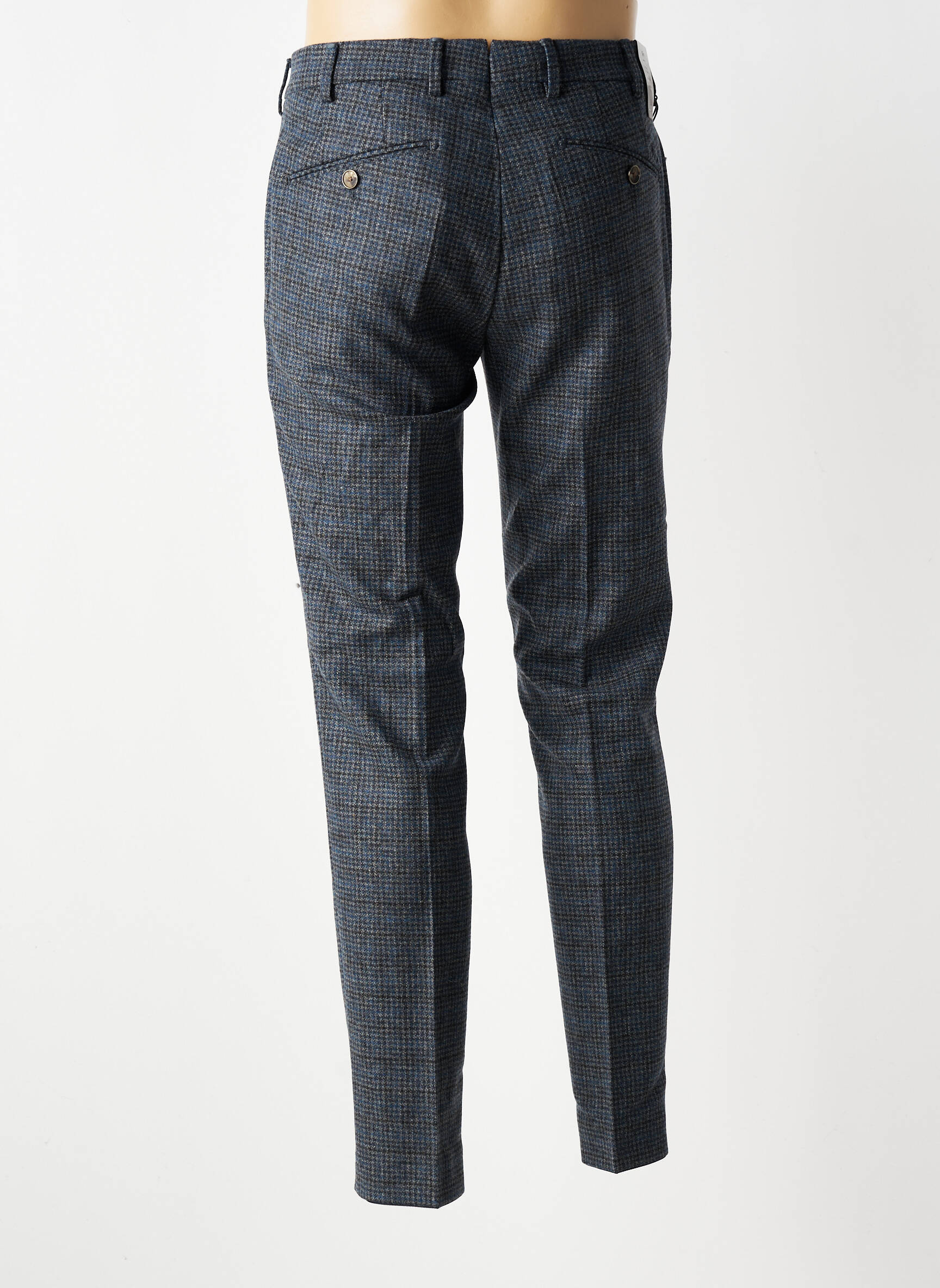 Pantalon chino tissage chiné taille normale bleu MMX homme