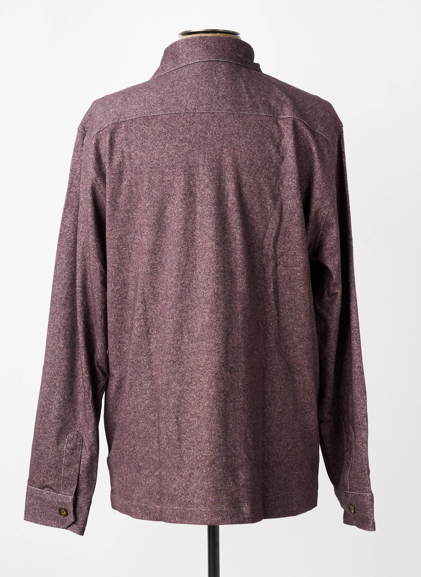Chemise manches longues coupe cintrée marron DESOTO homme