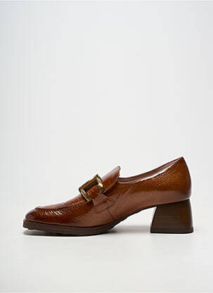 Mocassins carré talon de 4 à 6cm marron HISPANITAS femme
