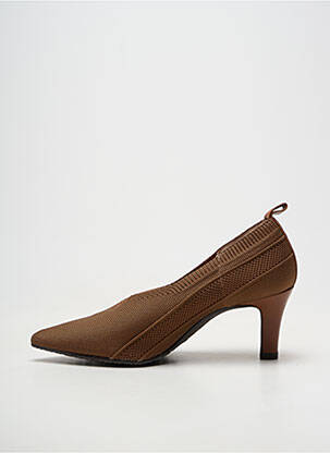Escarpins bout pointu talon de 4 à 6cm marron LODI femme