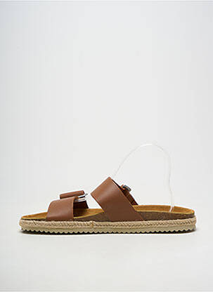 Mules/sabots matière lisse bout ouvert marron PEPE JEANS homme