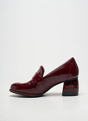 Mocassins carré talon de 4 à 6cm rouge LAURA VITA femme