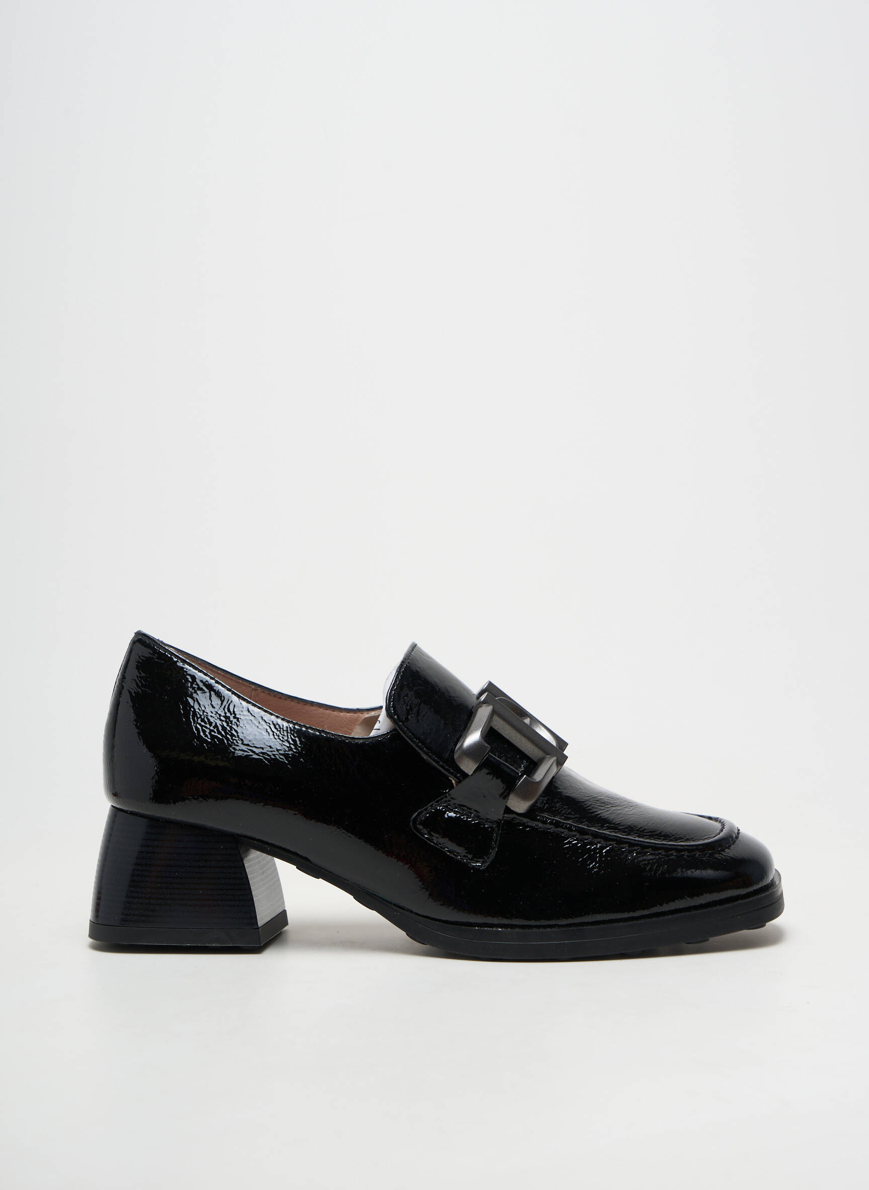 Mocassins carré talon de 4 à 6cm noir HISPANITAS femme