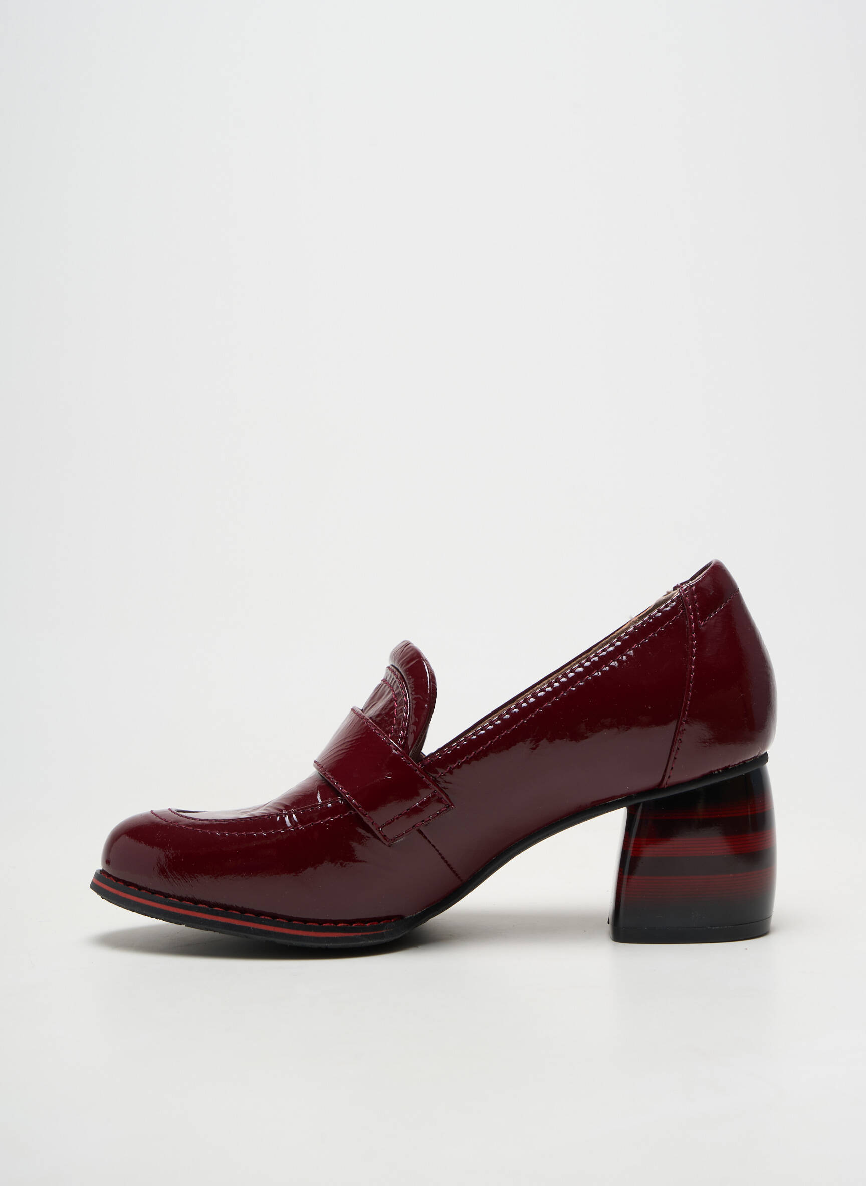 Mocassins carré talon de 4 à 6cm rouge LAURA VITA femme