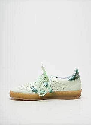 Baskets matière lisse talon plat jusqu'à 3cm vert MJUS femme