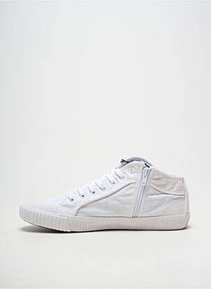 Baskets fermeture zip et lacets bout rond blanc PEPE JEANS homme