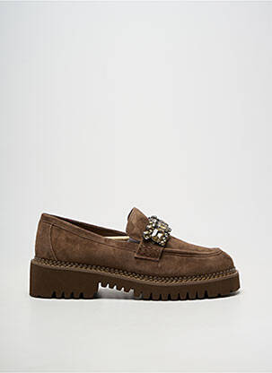 Mocassins bout rond talon de 4 à 6cm marron LODI femme
