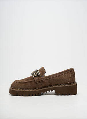 Mocassins bout rond talon de 4 à 6cm marron LODI femme