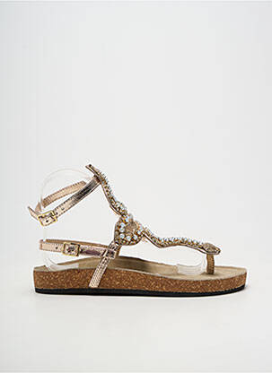 Sandales/nu pieds fermeture boucle(s) talon plat jusqu'à 3cm or STRATEGIA femme